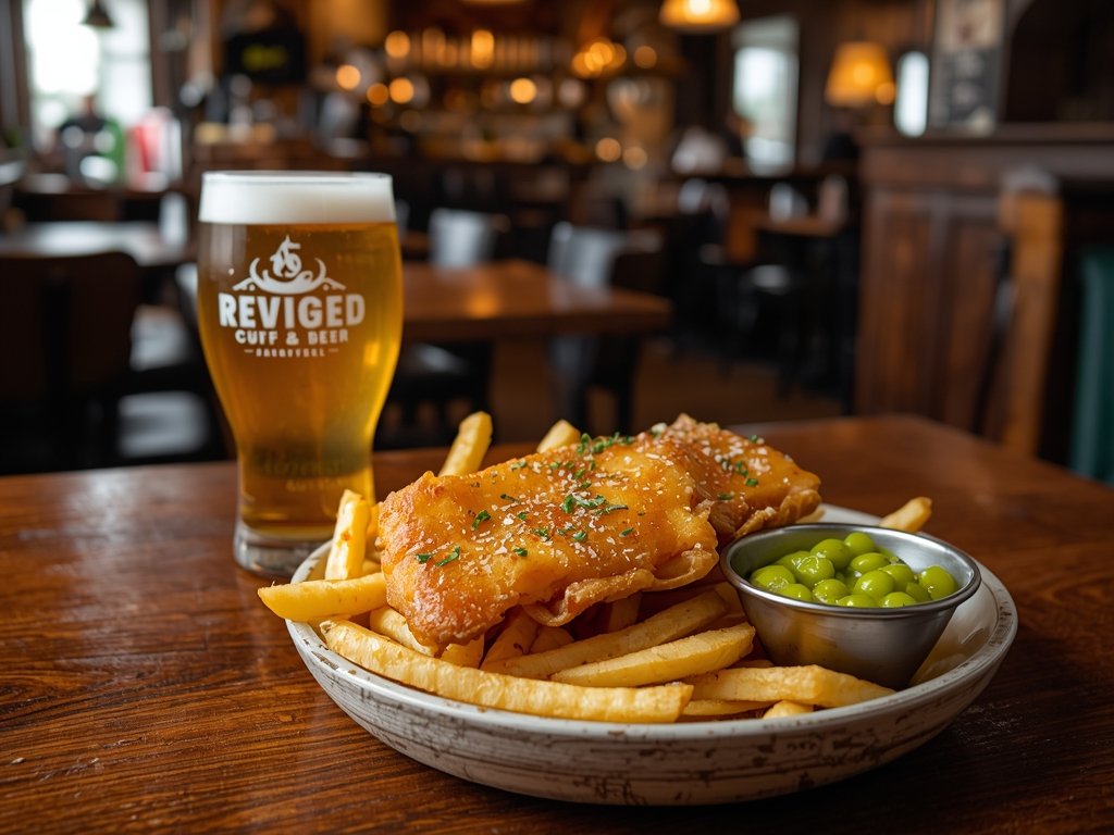 A beautifully arranged table setting with a plate of revived