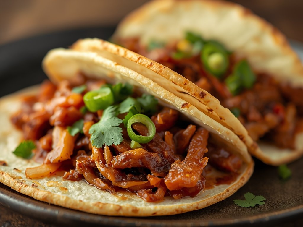 A close-up of a birria taco with slightly dried-out edges,