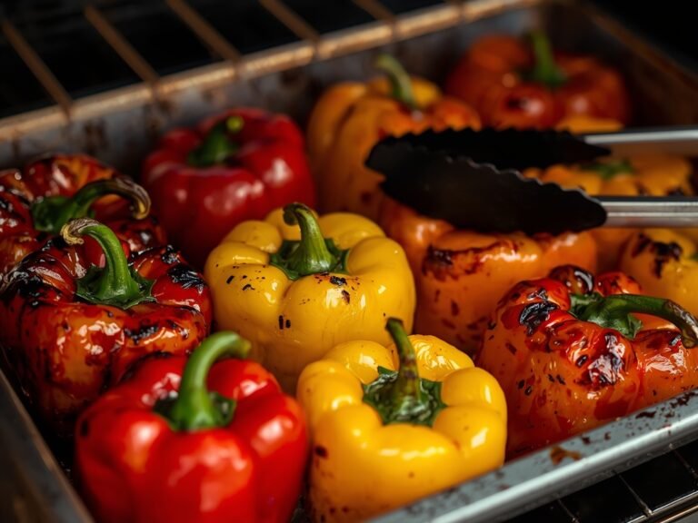 A close-up of a roasting pan filled with vibrant red,