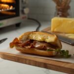 A close-up of a slightly stale Subway sandwich on a