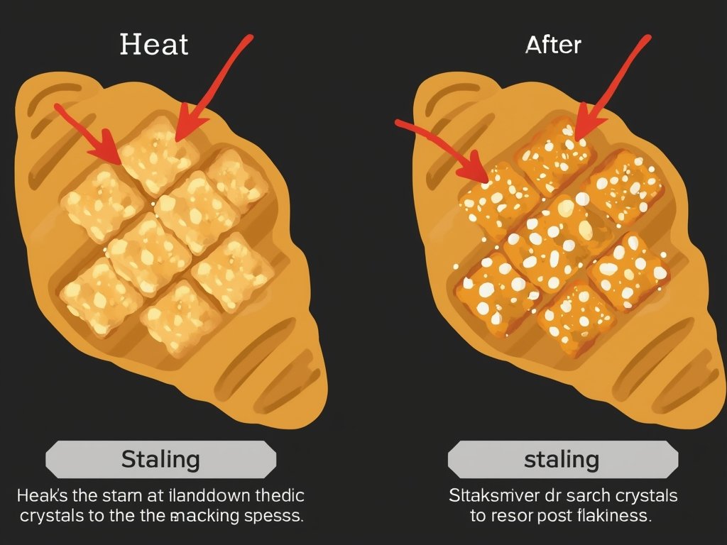 A diagram illustrating the molecular structure of a croissant before