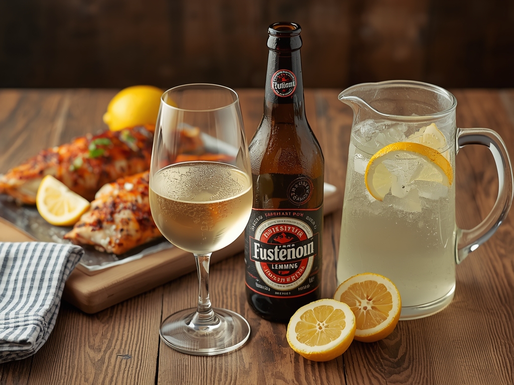 A photorealistic image of a glass of crisp white wine,