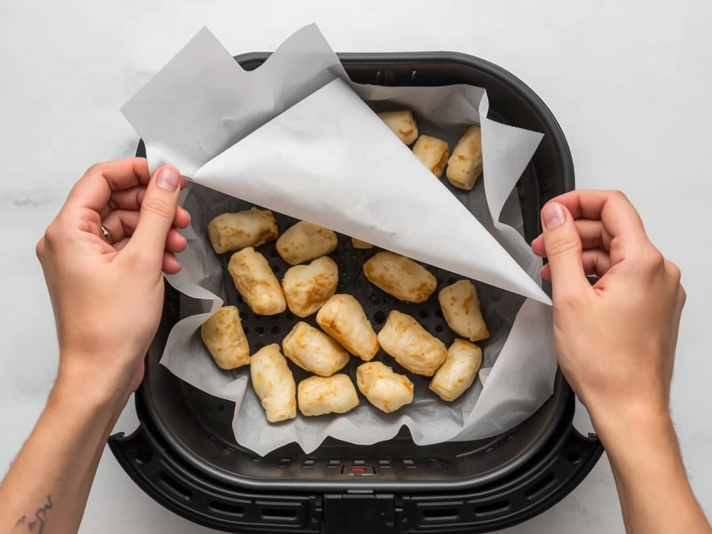 A roll of parchment paper being unfurled, with a pair