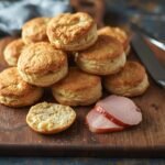 A rustic wooden cutting board with a pile of freshly