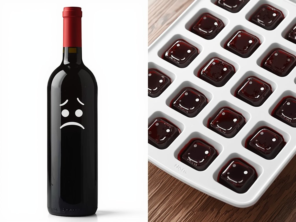 A side-by-side comparison of a bottle of wine with a