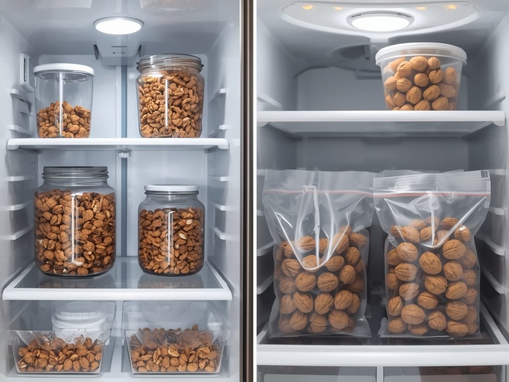 A side-by-side comparison of a refrigerator and a freezer, both