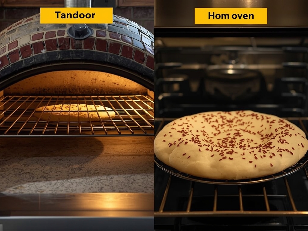 A side-by-side comparison of a tandoor oven and a home