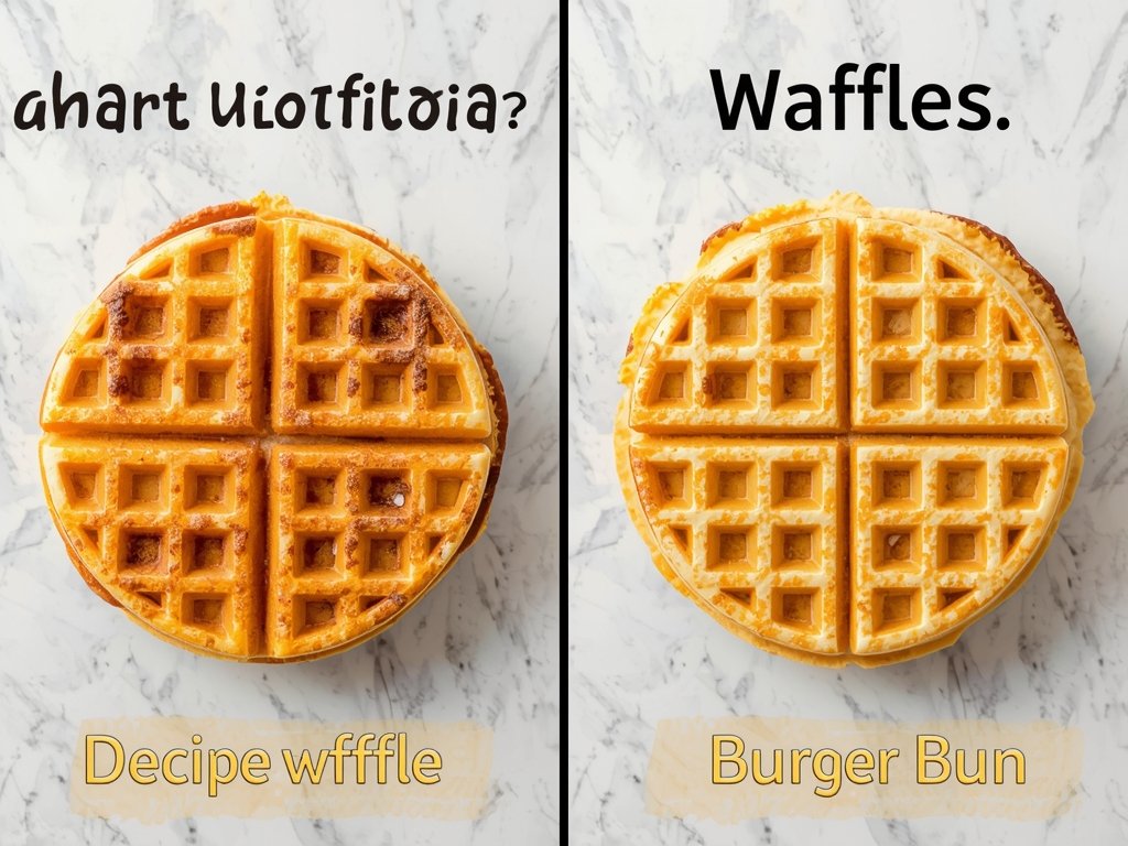 A side-by-side comparison of a traditional burger bun and a