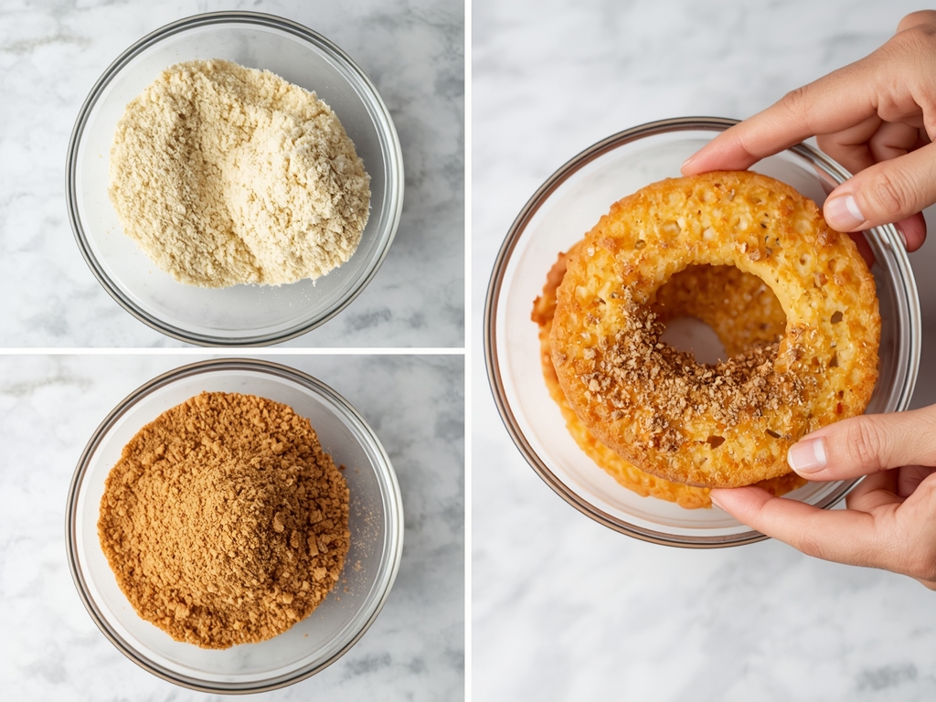 A variety of breading options (panko, seasoned breadcrumbs, crushed crackers)