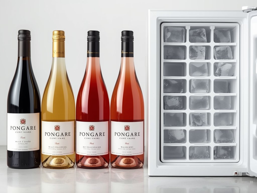 A variety of wine bottles (red, white, rosé) lined up