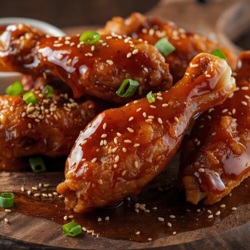 High-quality, visually stunning, hero-style professional photography: Close-up of crispy Korean